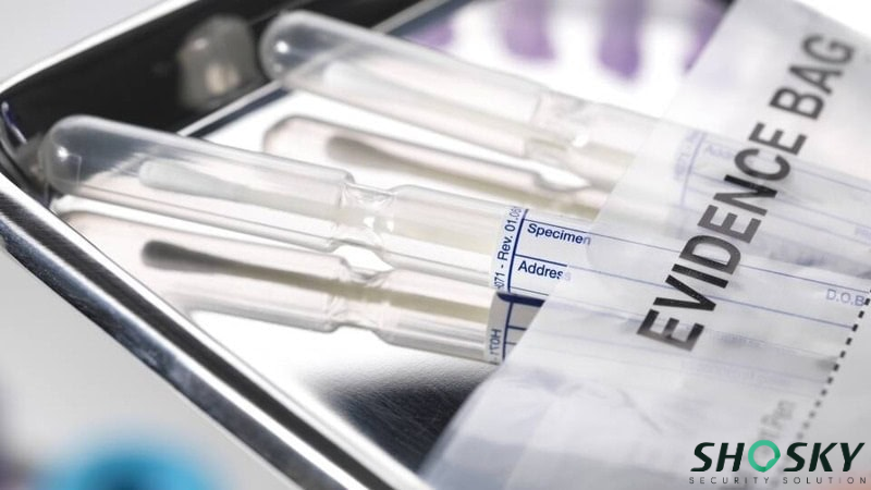 evidence bag used for forensic chain of custody