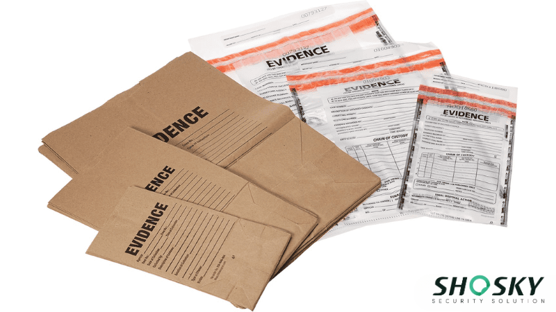 paper and plastic evidence bags