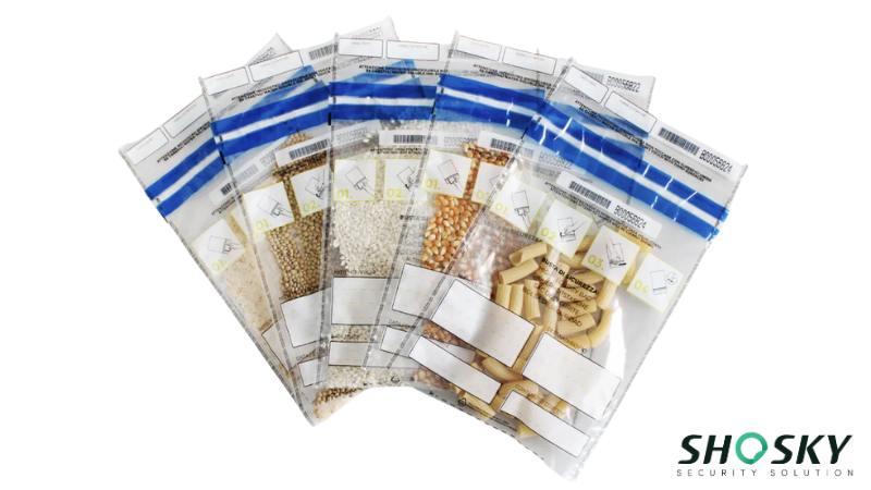 some security bags with grains