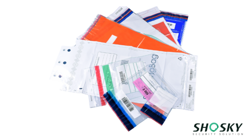 Multi-color custom secure bags for retail