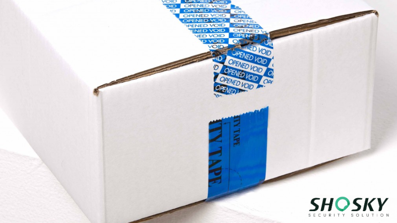 Tamper-evident seal displays VOID message, deterring fraud attempts