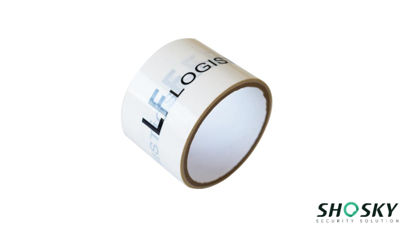 an white anti- tamper tape