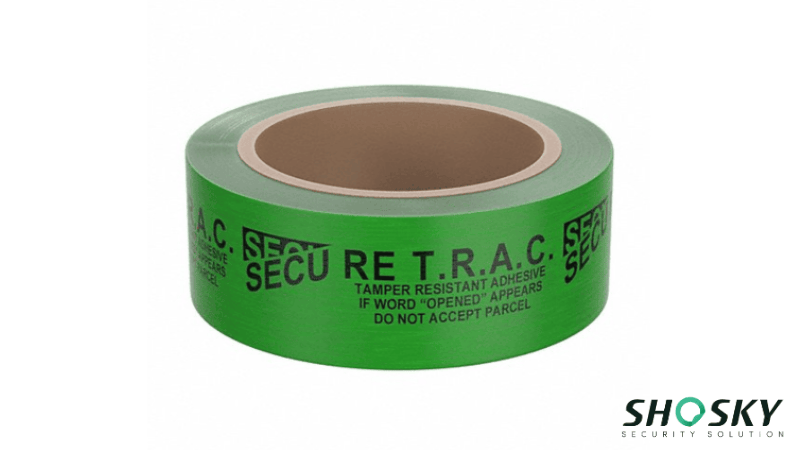 Tamper-resistant FSC tape roll displays clear parcel breach instructions