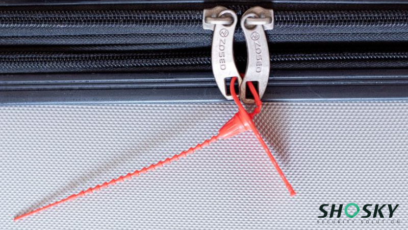 suitcase with tamper tag