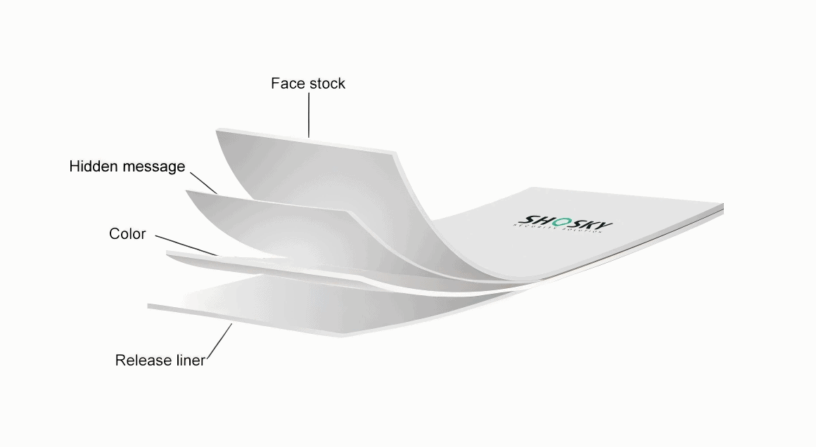 Level 1 Tamper Evident Bag Sealing Tape Structure Diagram