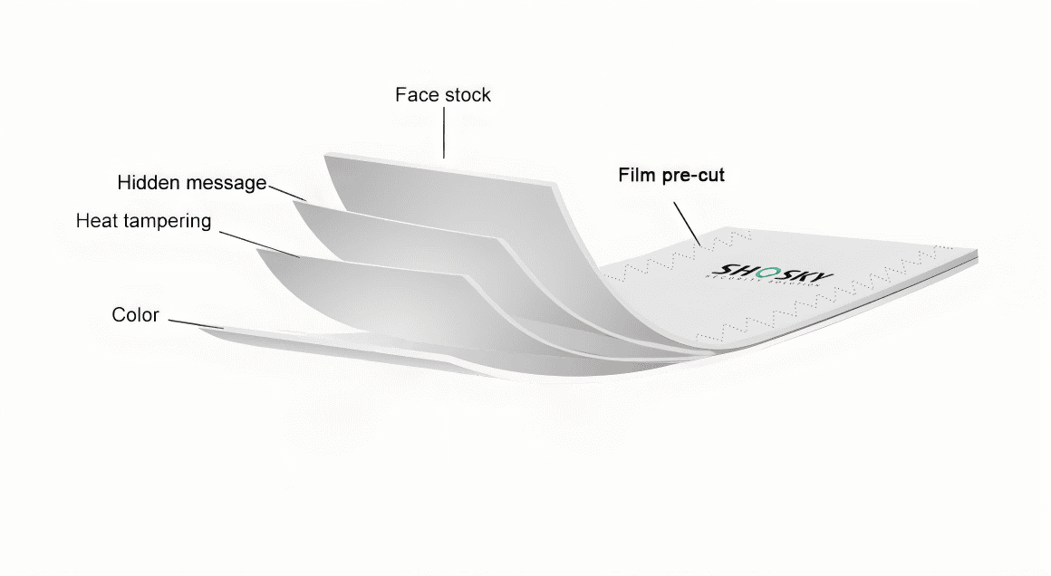 Level 3 Customized Yellow HDPE Security Bga Sealing Film Structure Diagram
