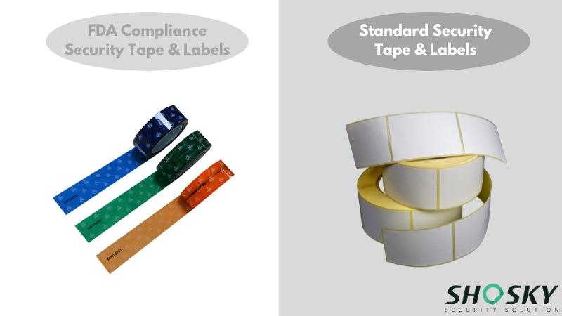 FDA Compliance Security Tape & Labels vs. Standard Security Tape & Labels