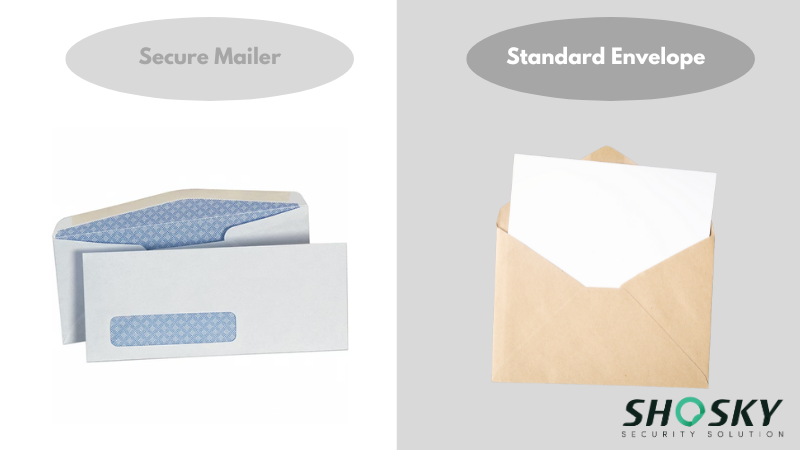 secure mail vs standard envelope