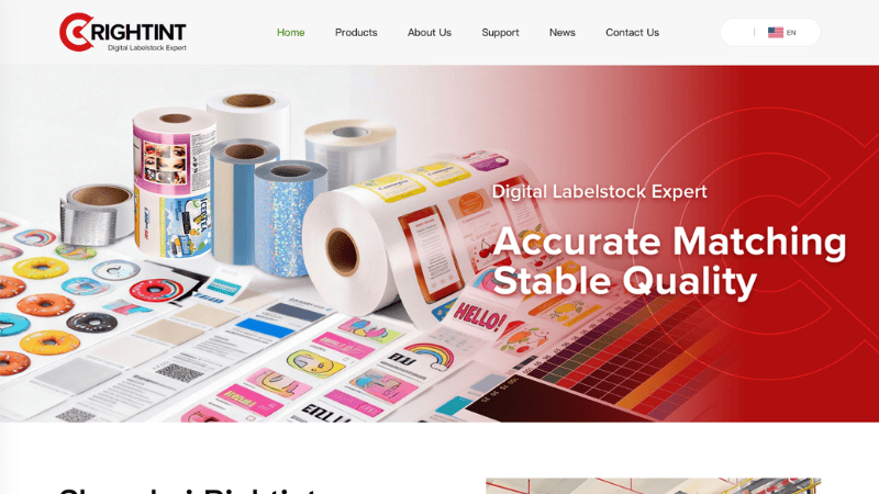 the home page of Shanghai Rightint Industrial Group