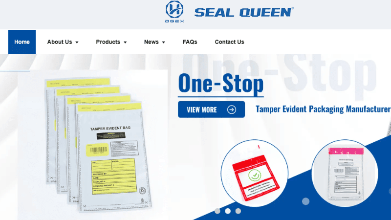 the home page of Zhongxiang Packing Material