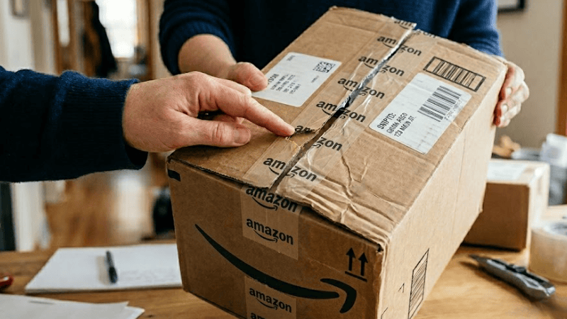 Close-up of a package tampering detection