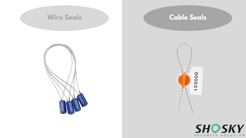 Wire seals and red cable seals comparison