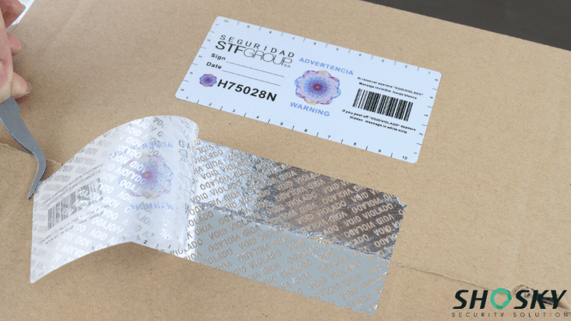 Hightack drum security labels to detect any unauthorized access