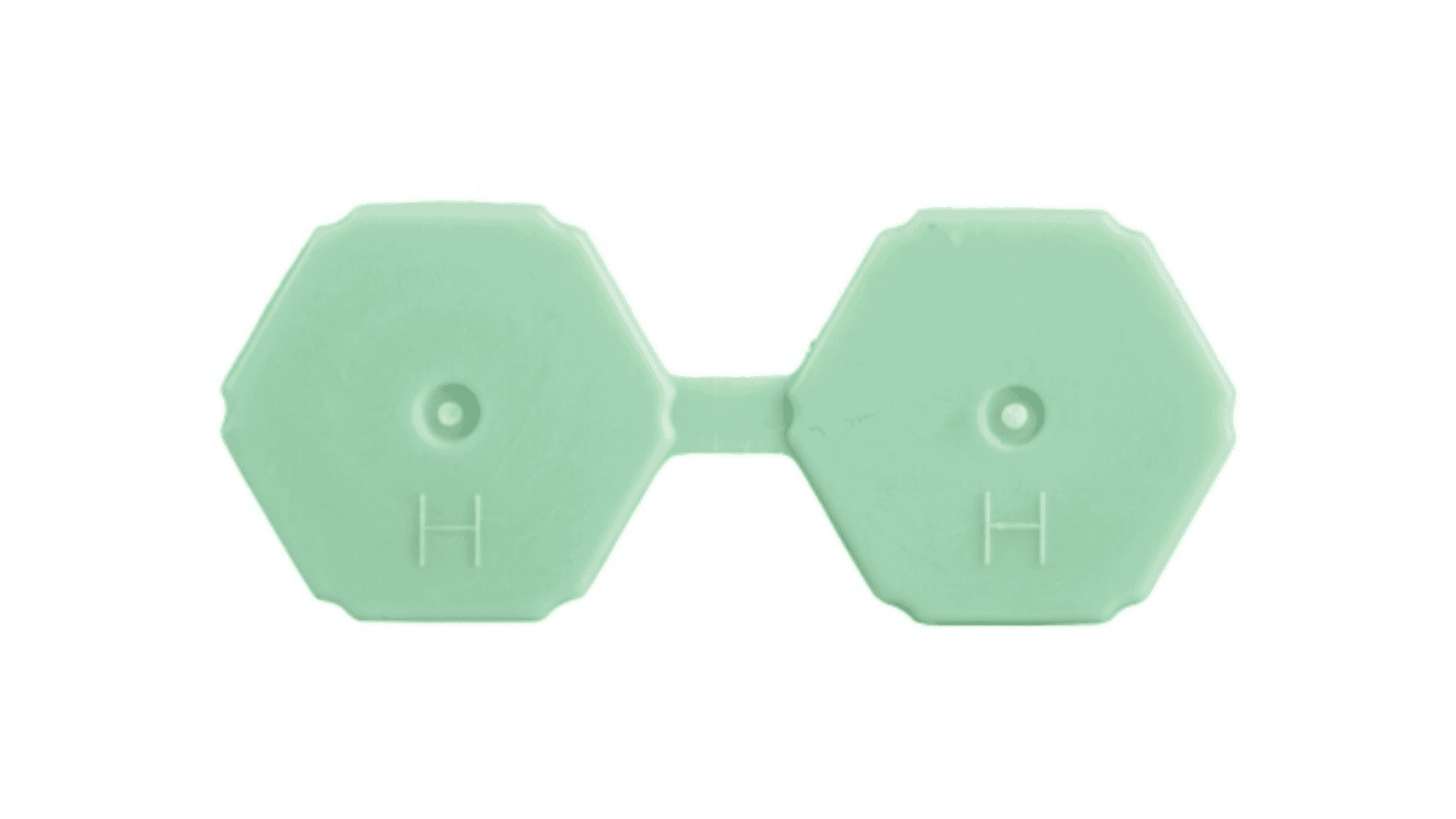 The bottom of the green ISO 17712 high security bolt seal