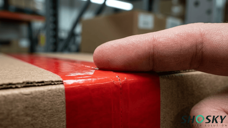 Perform the Fingertip Sweep for Micro Tears inspection of tamper tape