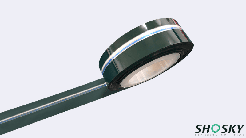 black printed security bag tape with acrylic adhesive