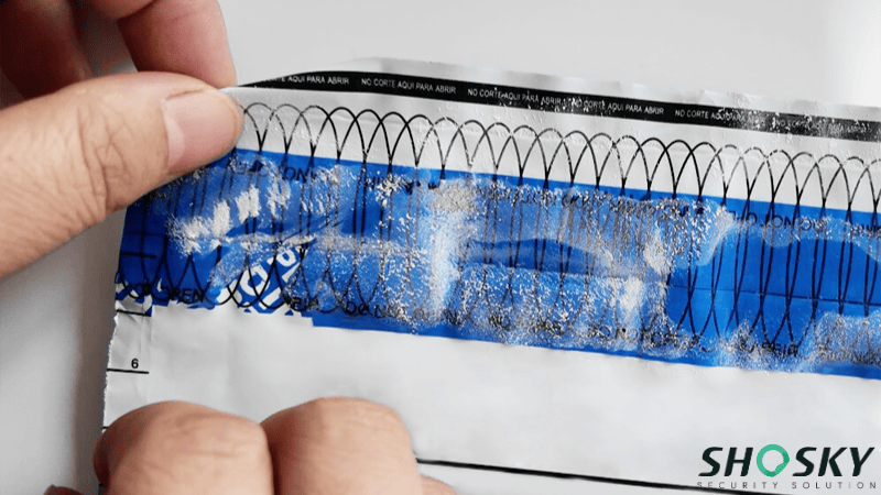 sealed security bag tape in cold weather environment